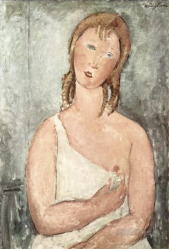 アメデオ・モディリアーニ Painting - シャツを着た少女 赤毛の少女 1918年 アメデオ・モディリアーニ